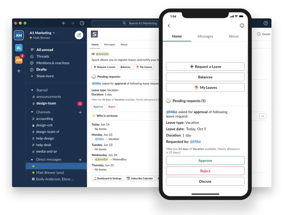 Leave Balance dashboard preview